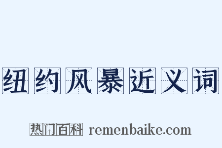 纽约风暴近义词是什么意思的图片